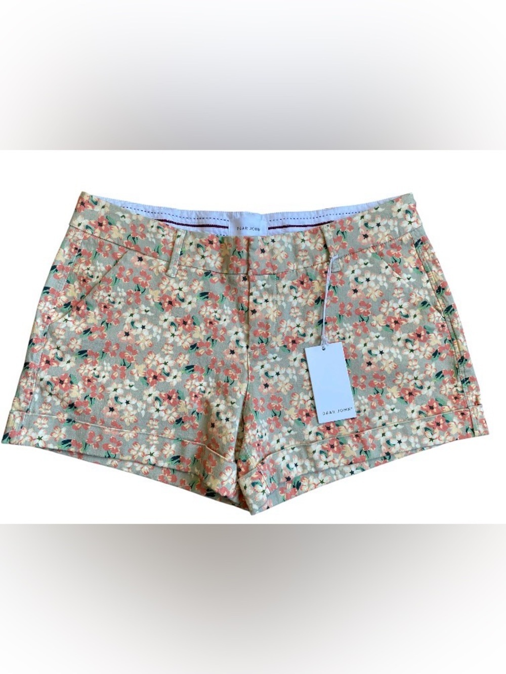 NWT Dear John Hampton Floral Shorts Women's Size 32 Mid Rise Cotton Blend